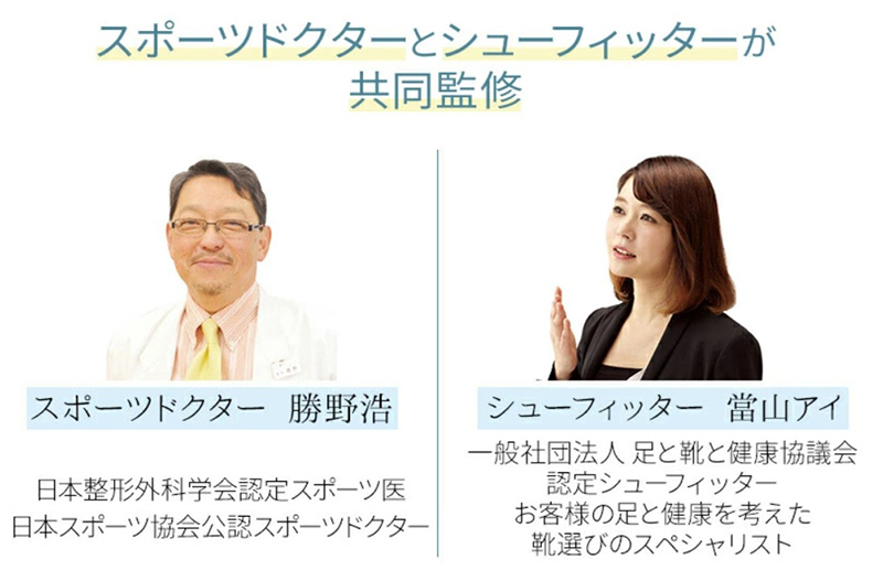 医学博士監修のインソール搭載