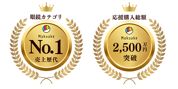 Makuakeの眼鏡カテゴリで売上歴代1位
