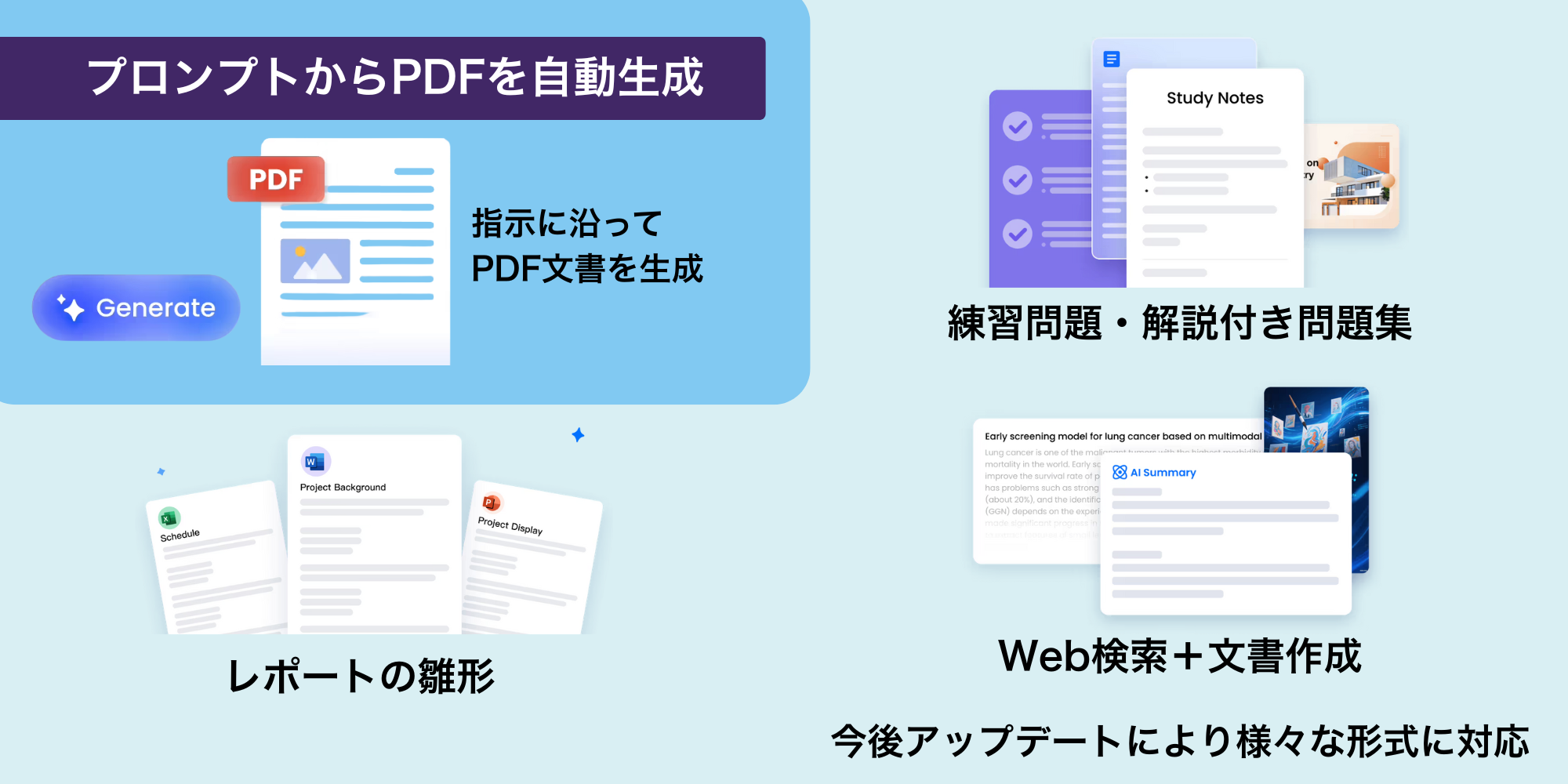 PDFもAIが自動生成