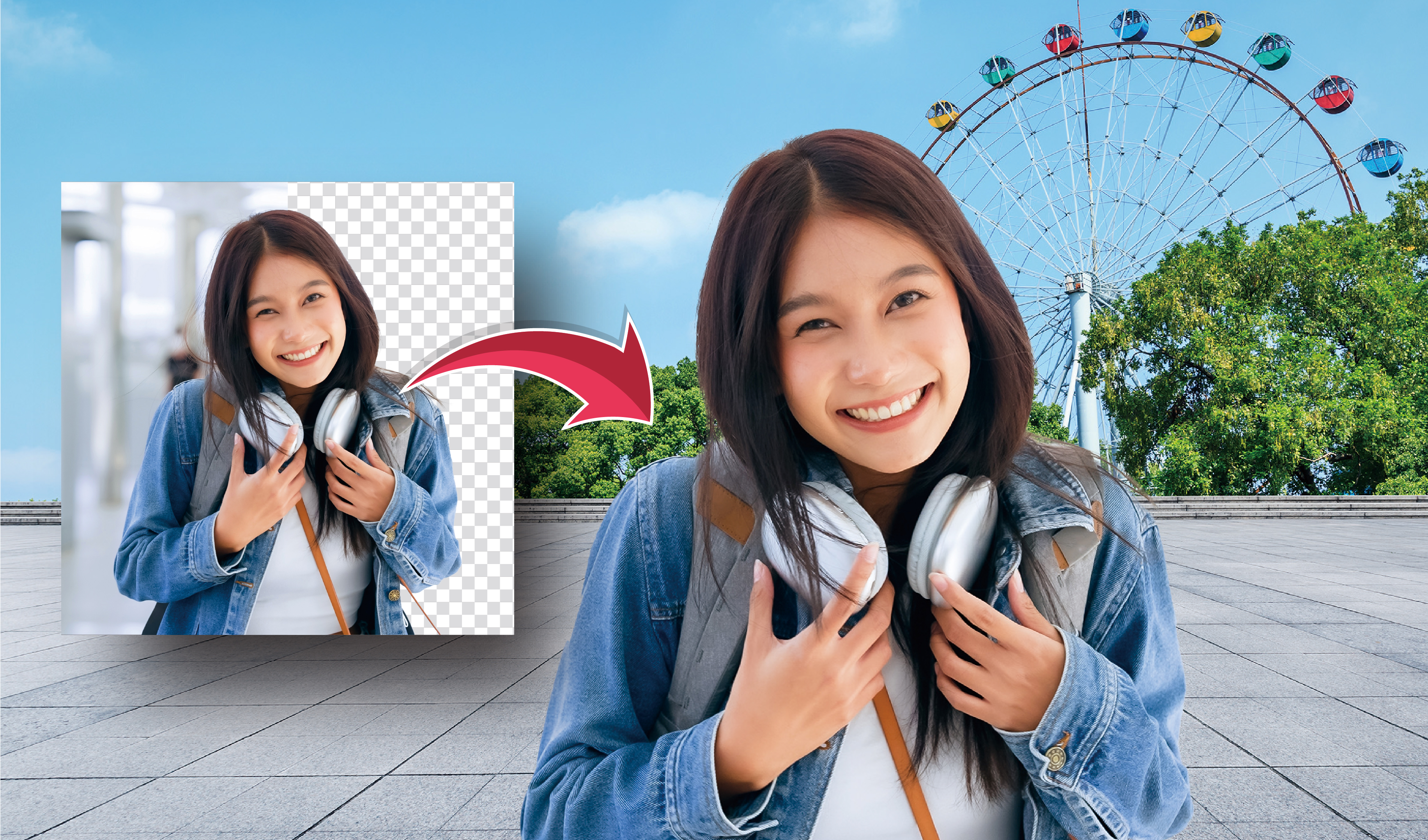 AI背景除去＆合成