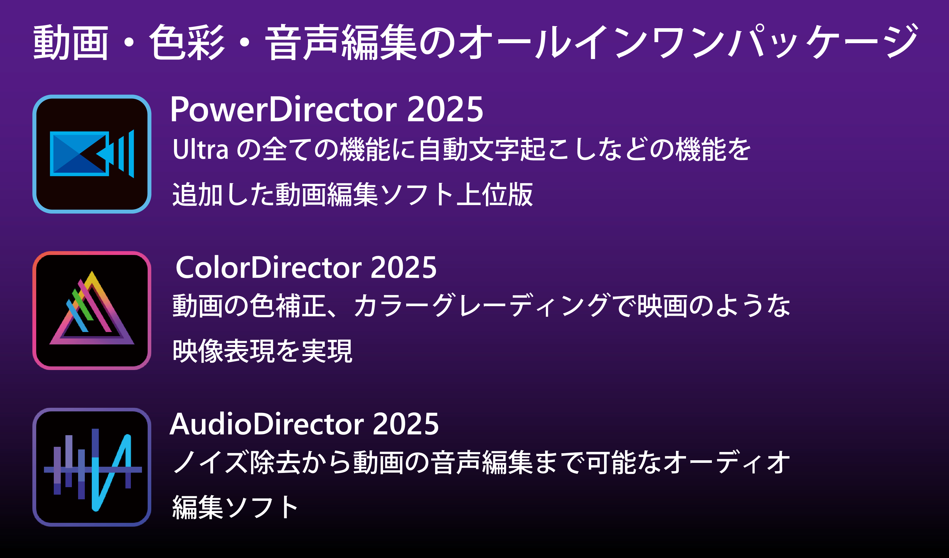動画・色彩・音声を1つで完結