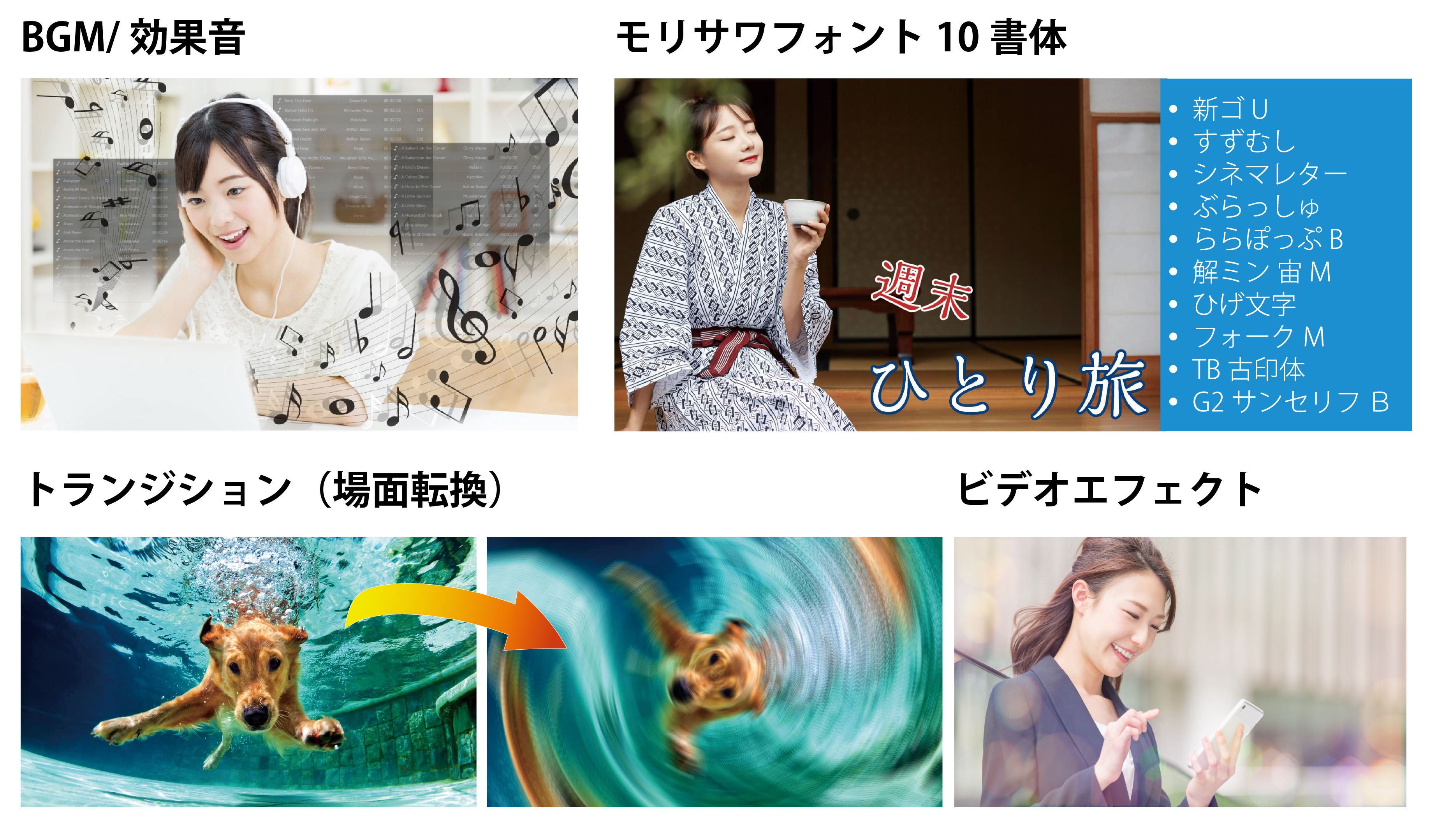 豊富なテンプレート素材