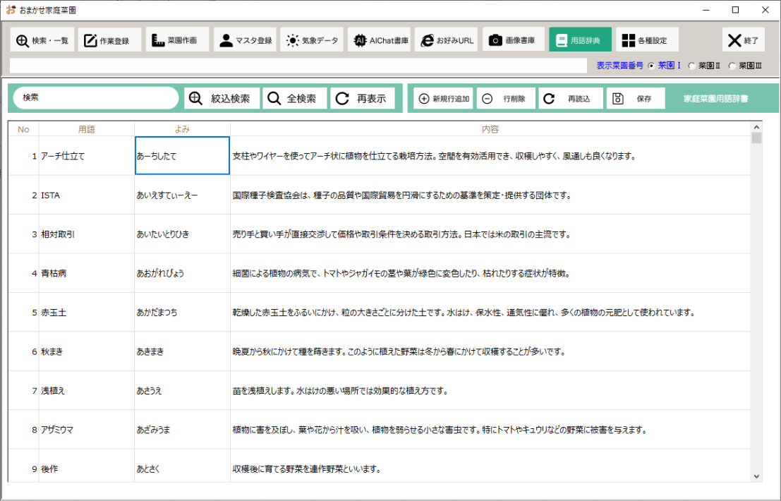 分からない用語は「用語辞典」で確認