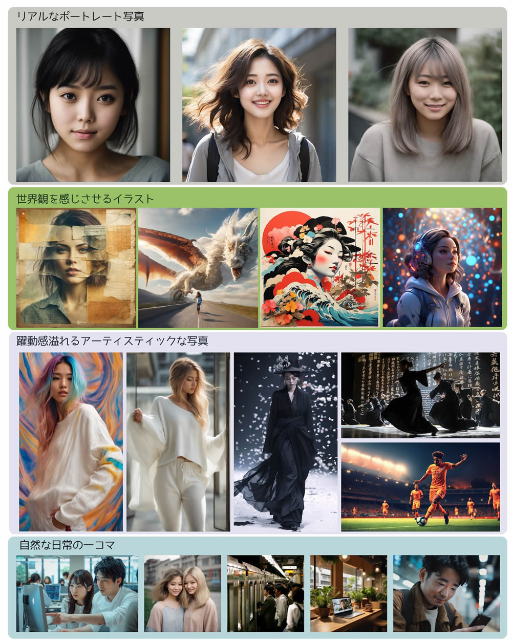 信じられないほどリアルな写真、アニメのような世界観のイラスト