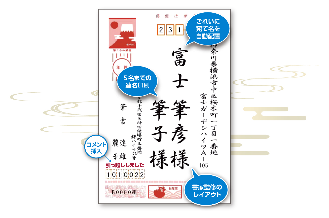 きれいな宛て名と分かりやすい住所録