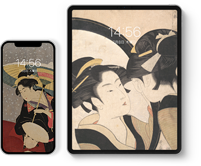 スマホやタブレットの待受にも