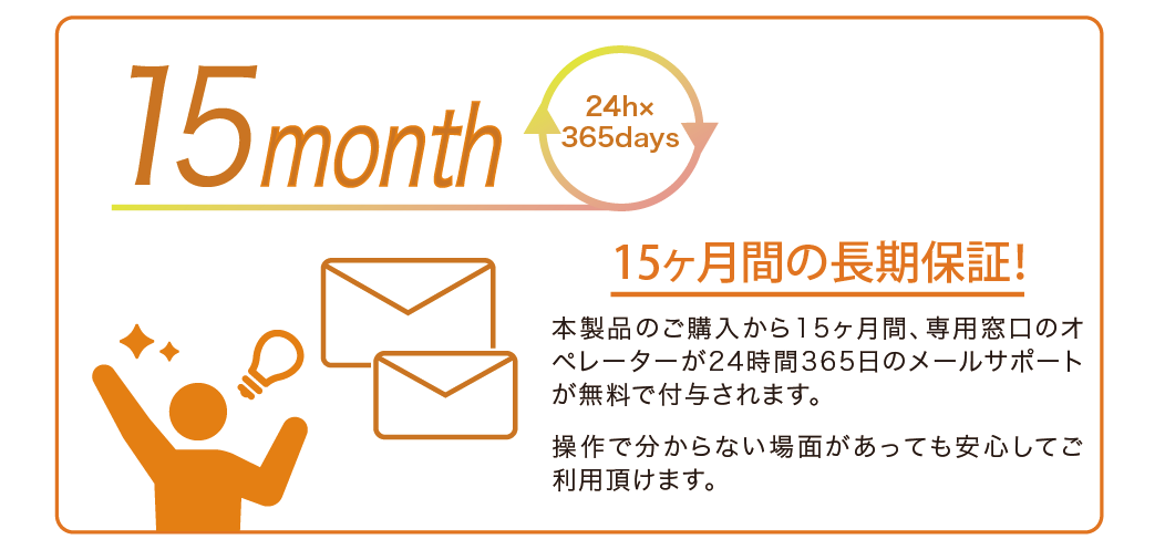 安心の無料メールサポート