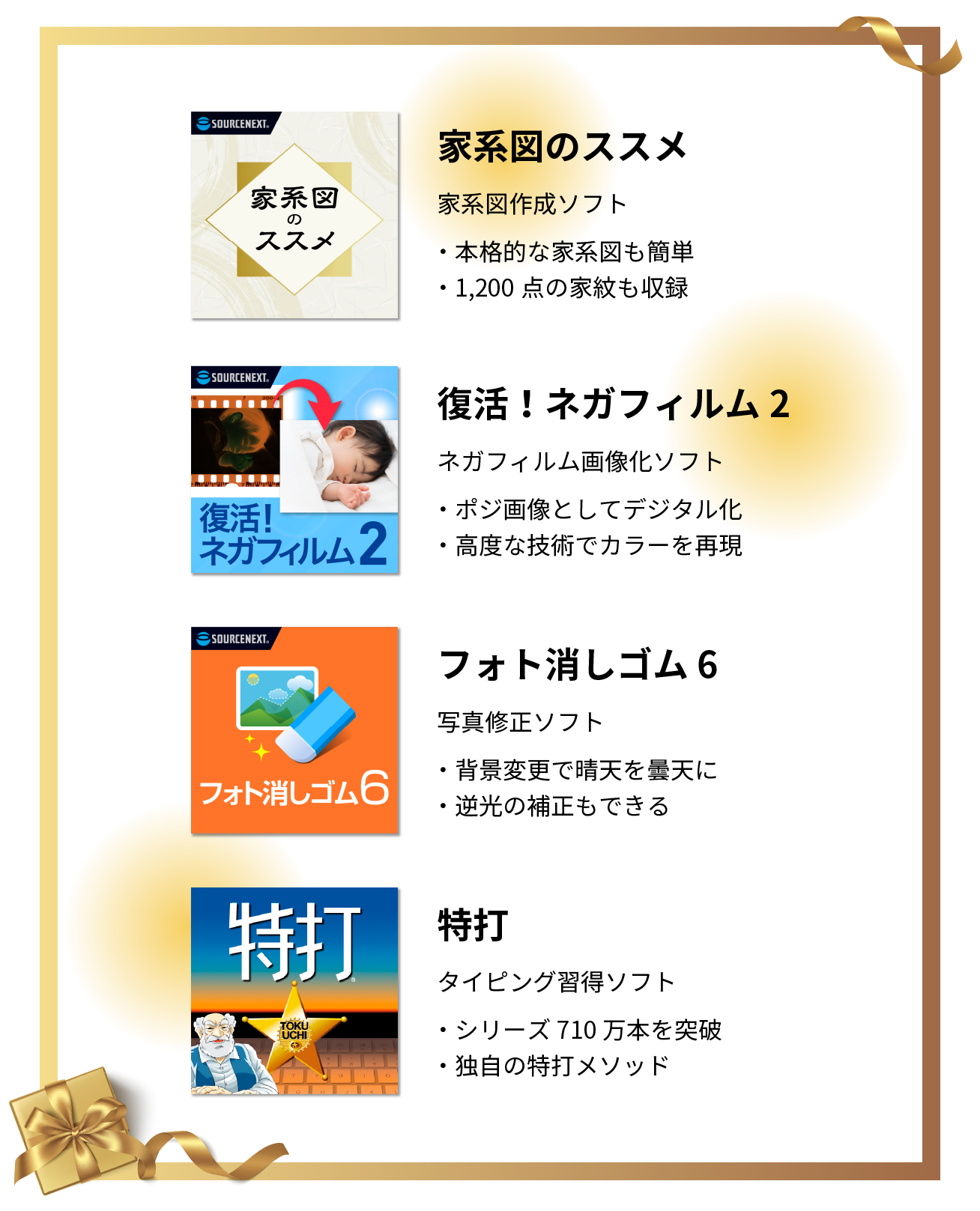 プレゼント対象ソフト