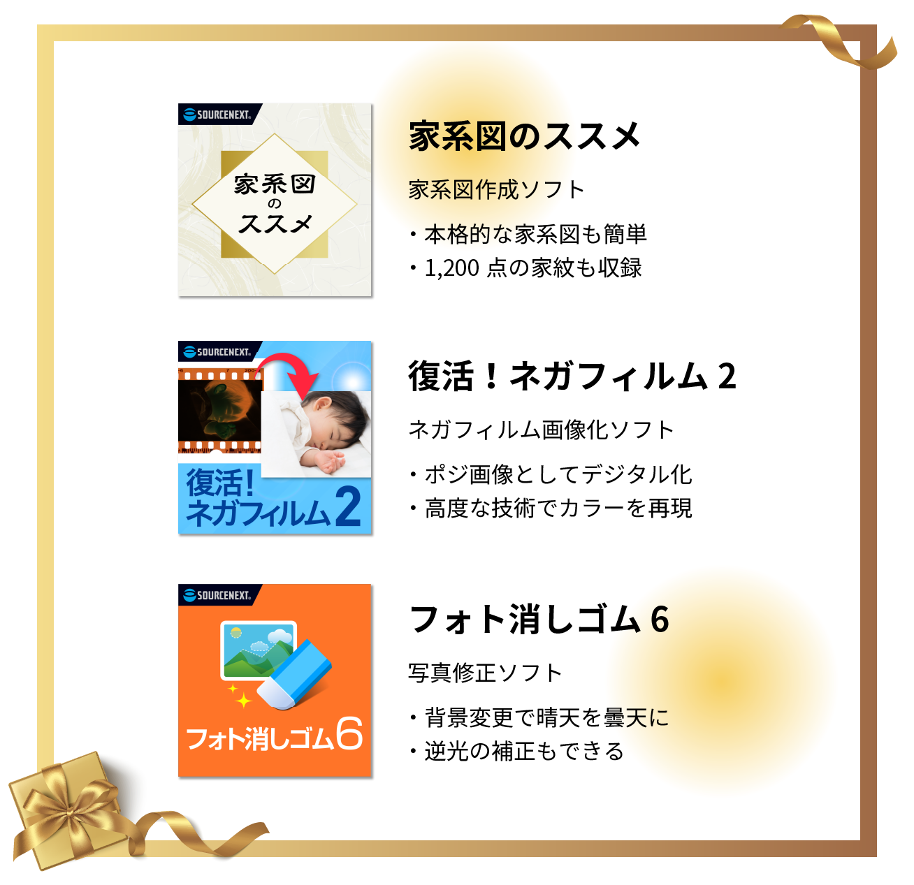 プレゼント対象ソフト