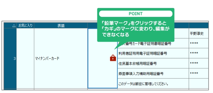 大事なデータにはロックをかける