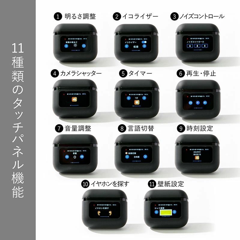ケースのタッチパネルで、もっと直感的に