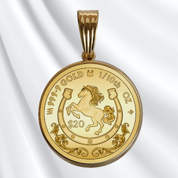 2026年純金1/10オンス ホース金貨ペンダントトップ｜ソースネクスト