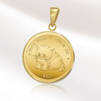2025年純金1/20オンス キャット金貨ペンダントトップ｜ソースネクスト
