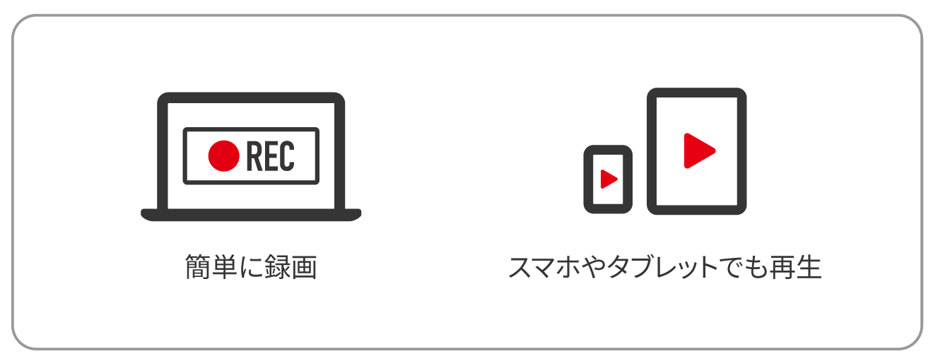 すぐ録れて、いつでも視聴できる