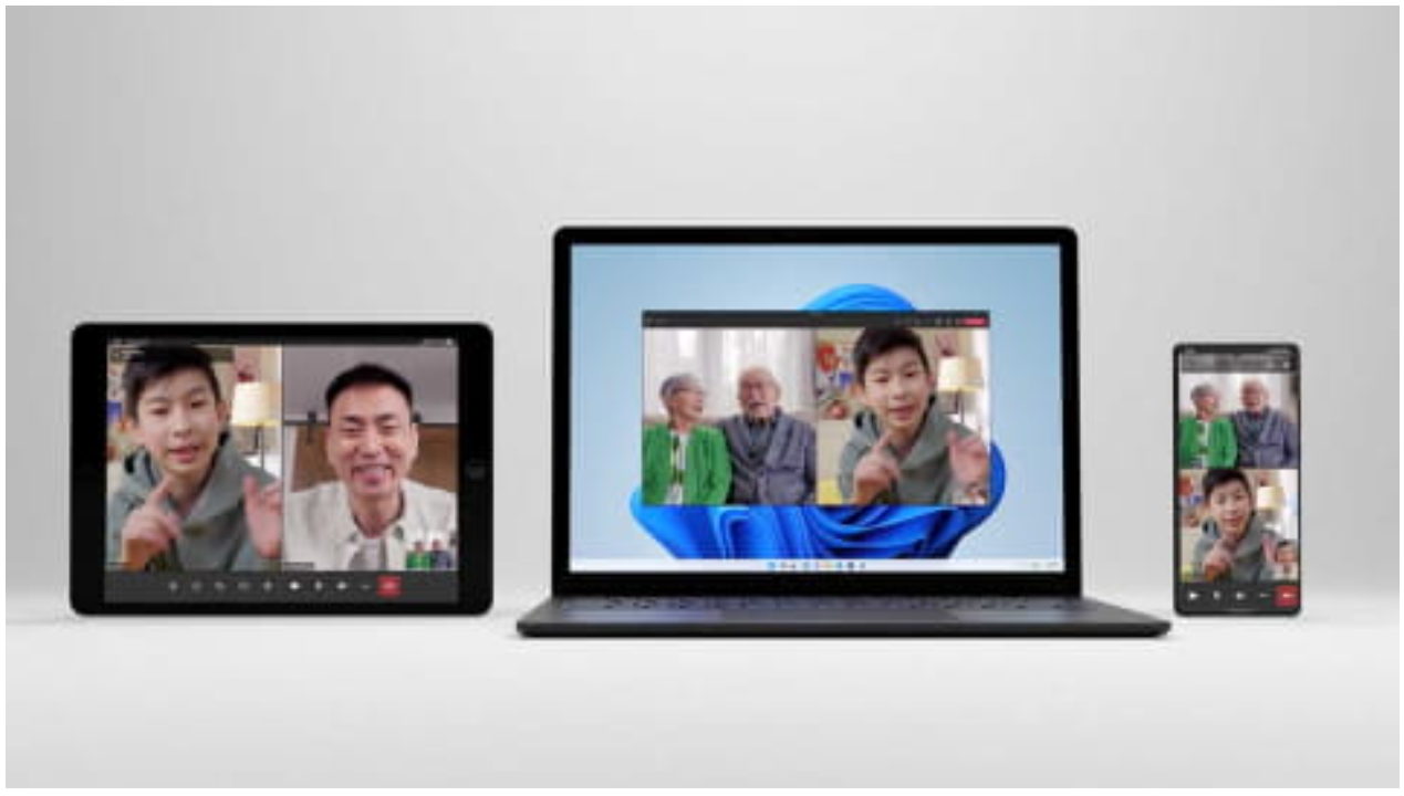 PCから家族とビデオ通話も