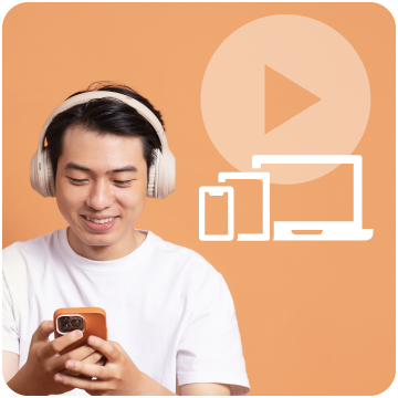録った動画は、スマホやタブレットでも再生できる