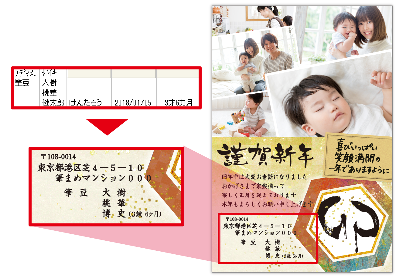美しい宛名と便利な住所録 筆まめ Ver 33 年賀状ソフト