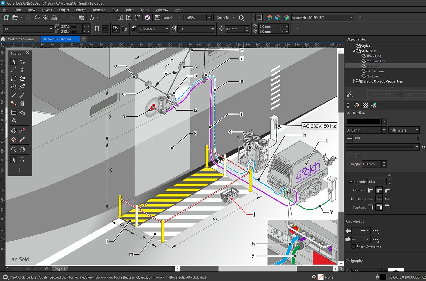 テクニカルデザイン＆イラストレーション「Corel DESIGNER™ 2020 」