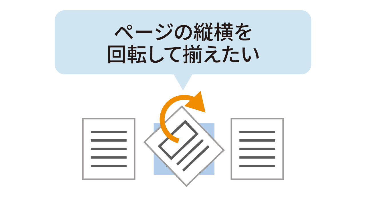 ページの縦横を回転させたい