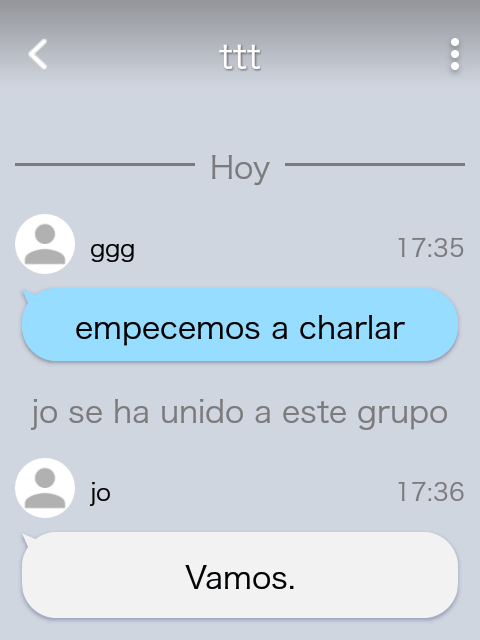 グループチャット画面