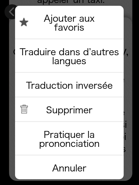オプションメニュー画面