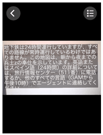 翻訳結果の確認画面