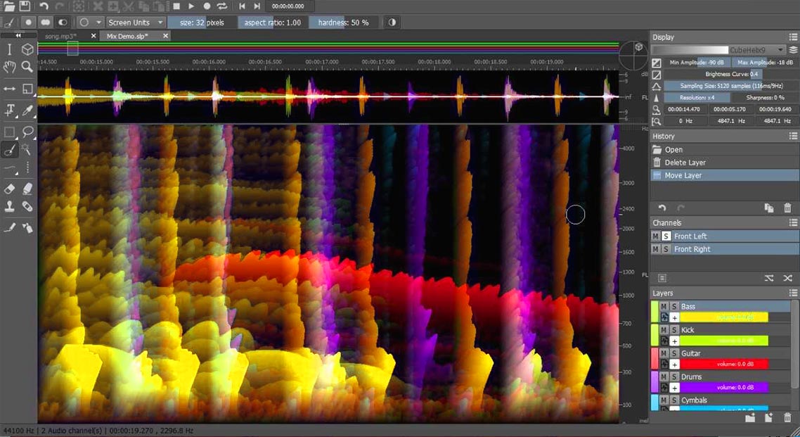 音を見て編集できる Spectralayers ソースネクスト