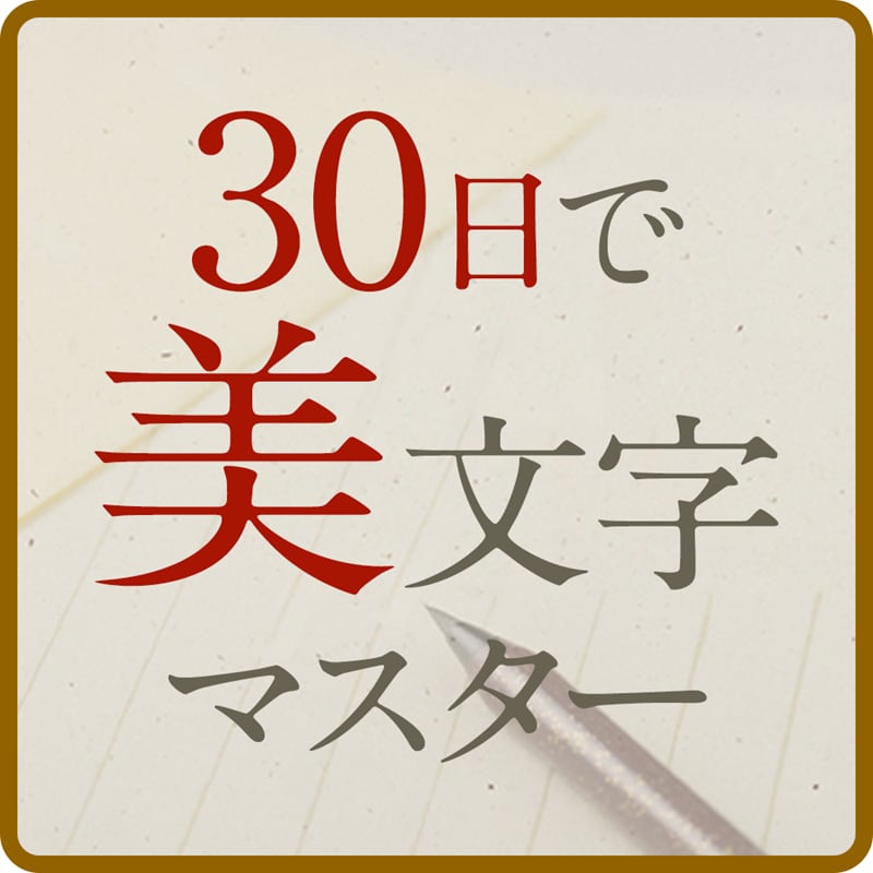 30日で美文字マスター　ダウンロード版