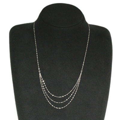 18金の3連デザインネックレス｜ソースネクスト