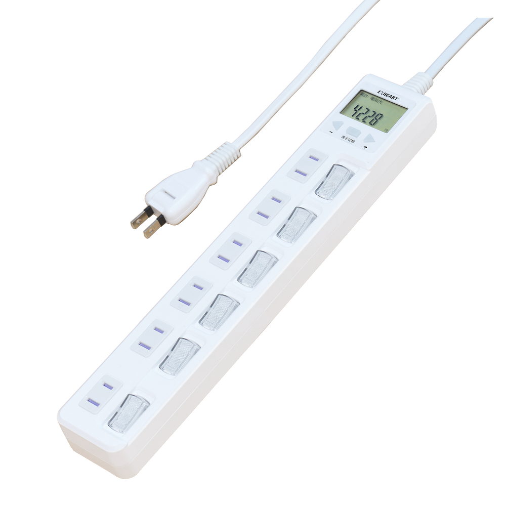 賢く節電 ワットメーター付電源タップ 6個口｜ソースネクスト