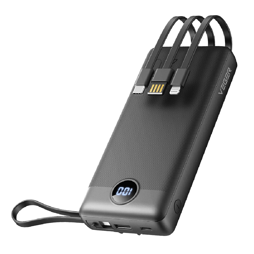 4ケーブル内蔵モバイルバッテリー（20000mAh）｜ソースネクスト