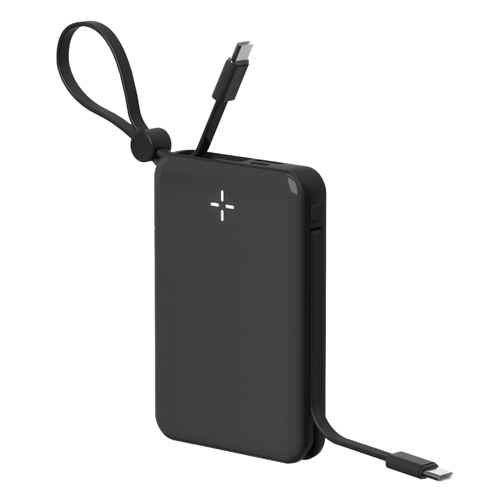 ケーブル一体型モバイルバッテリー（10000mAh）｜ソースネクスト
