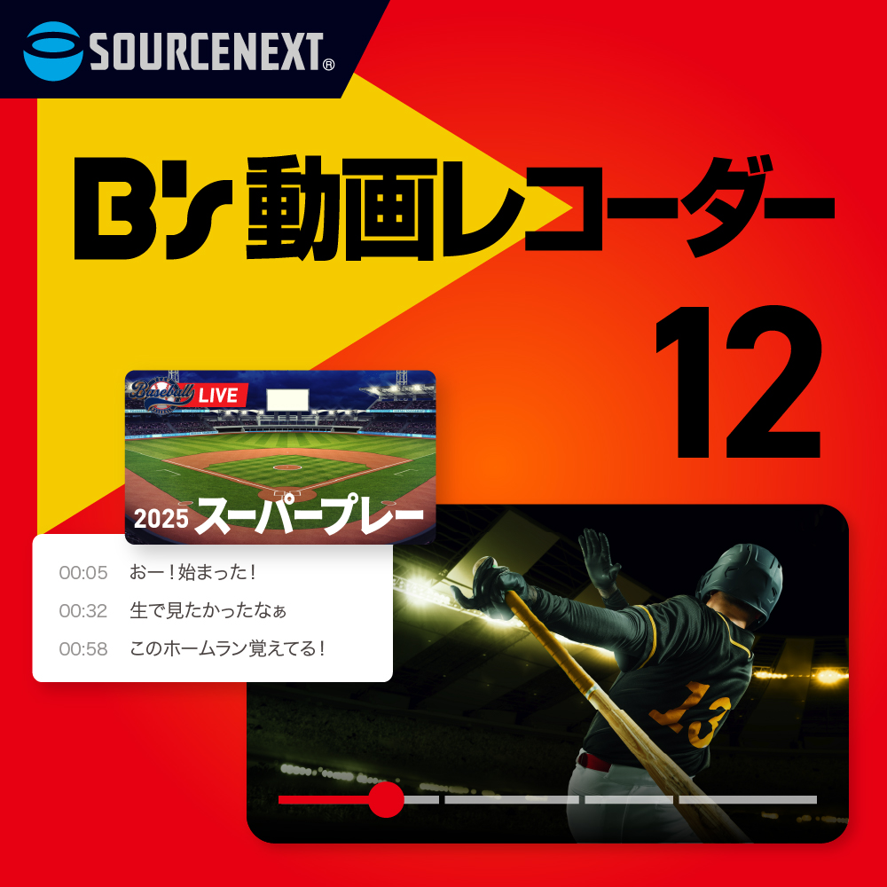 B's 動画レコーダー 12 - YouTubeの録画に｜ソースネクスト