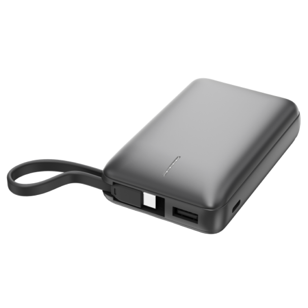 ケーブル一体型 リン酸鉄モバイルバッテリー 10000mAh｜ソースネクスト