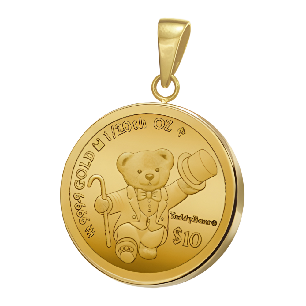 2026年純金1/20オンス テディベア金貨ペンダントトップ｜ソースネクスト