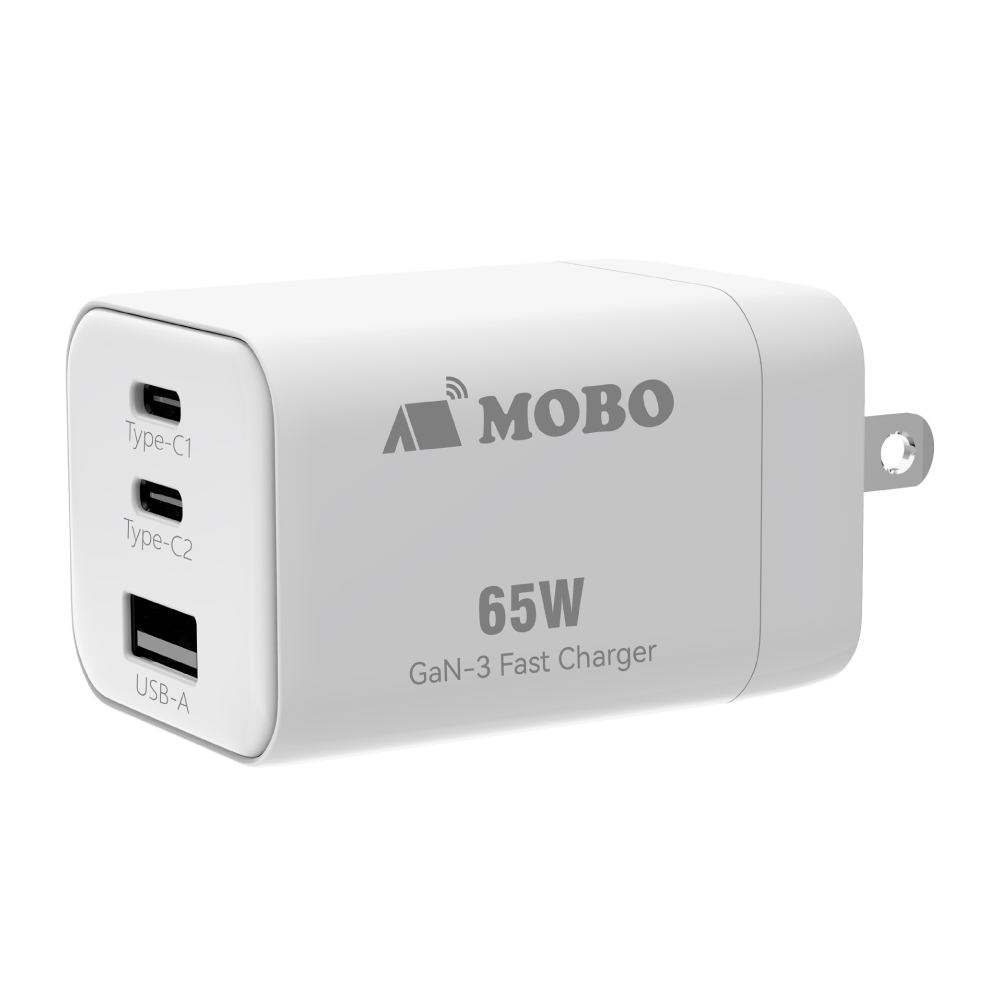 MOBO 折りたたみ式プラグ搭載 コンパクトAC充電器 65W｜ソースネクスト