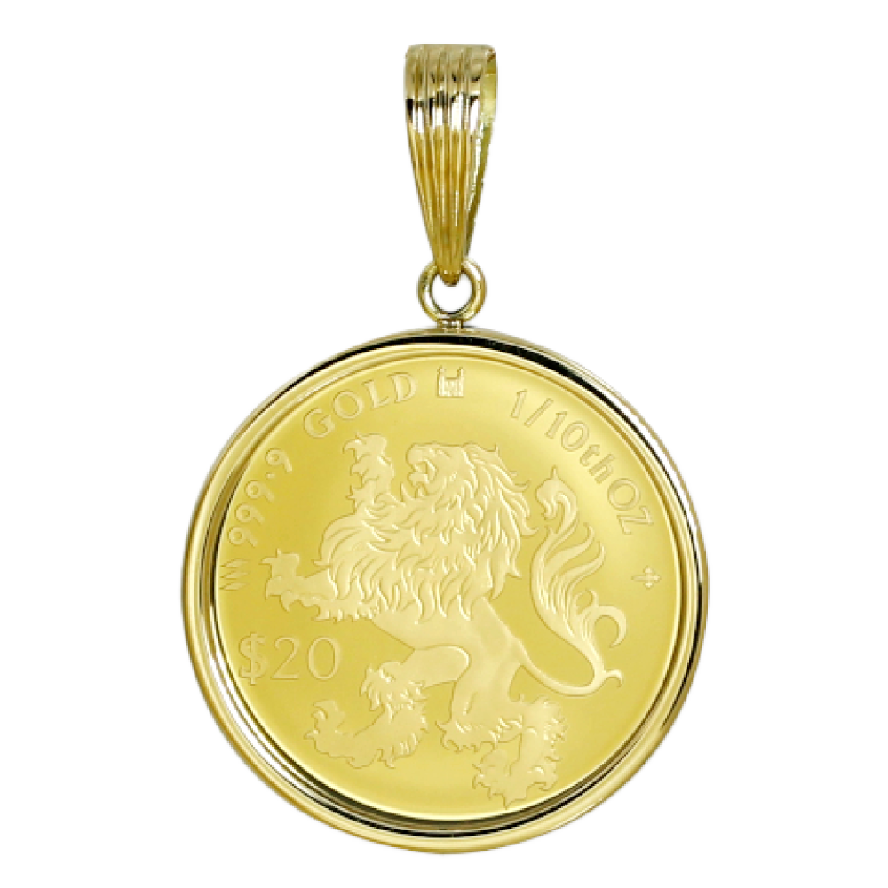獅子金貨ペンダントトップ｜ソースネクスト