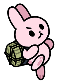 ピンクのうさぎ
